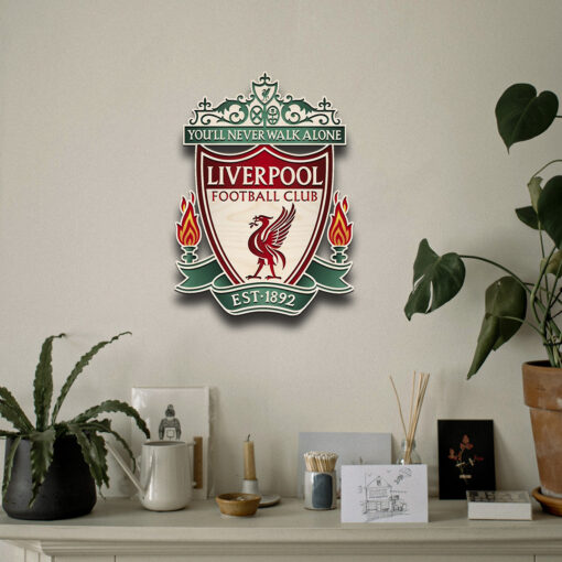 Handcrafted Wooden Liverpool Crest | 14X11 Inch - Image 3