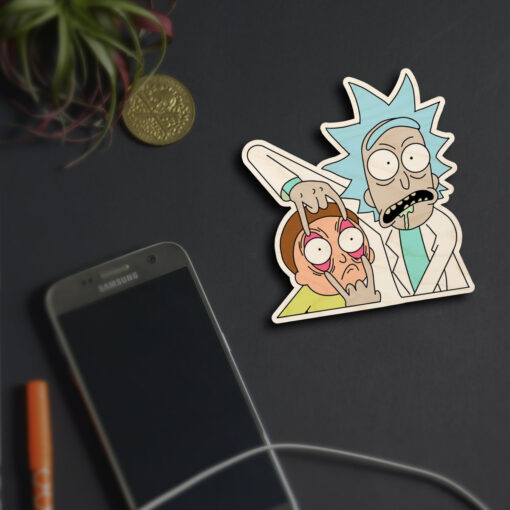 Rick And Morty Wooden Fridge Magnet | 4X3.5 Inch - Image 3