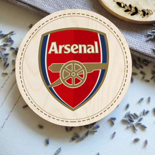 Arsenal Wooden Coaster | 4X4 Inch - Image 3