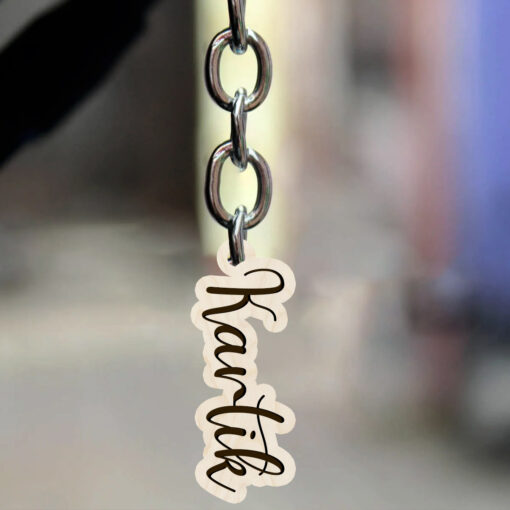 Wooden Name Keychain |Personalized - Image 3