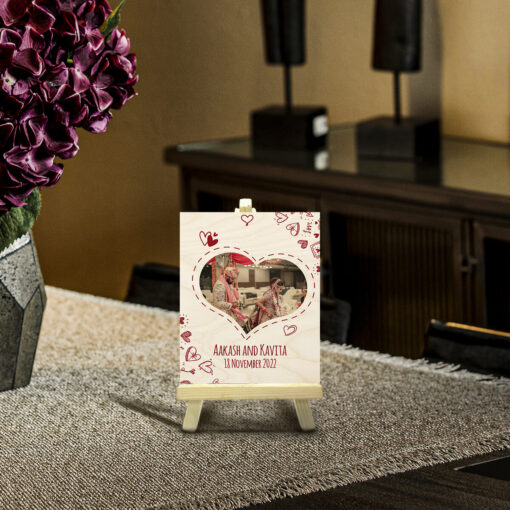 Couple Love Frame With Stand | Personalized | 4X6 Inches - Image 3