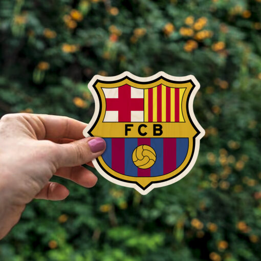 Fcb Wooden Fridge Magnet - Image 4