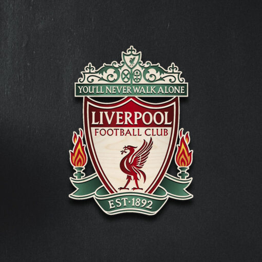 Handcrafted Wooden Liverpool Crest | 14X11 Inch