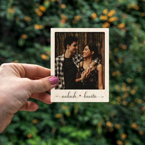 Couple Photo Wooden Fridge Magnet | Personaalized | 3X4 Inch