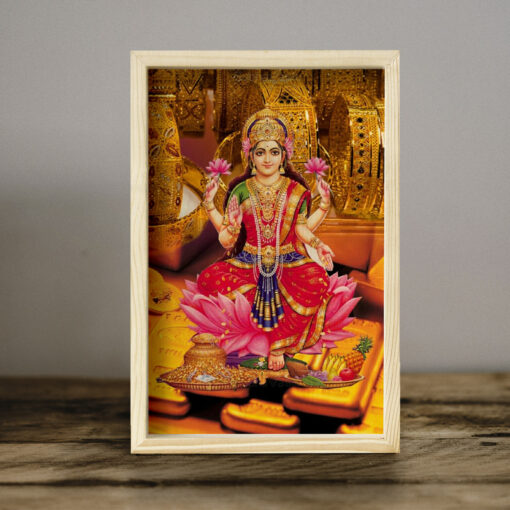 Maa Laxmi Wooden Pine Frame