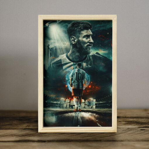 Lionel Messi Wooden Pine Frame