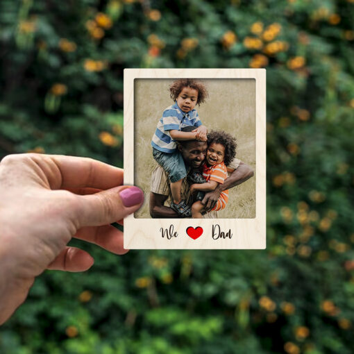 We Love Dad | Wooden Fridge Magnet | Personalized | 3X4 Inch - Image 4