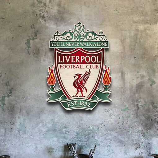 Handcrafted Wooden Liverpool Crest | 14X11 Inch - Image 5