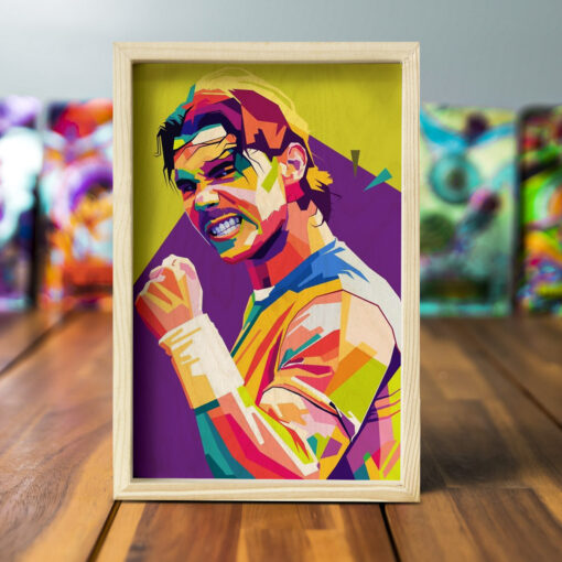 Rafael Nadal Wooden Pine Frame - Image 5