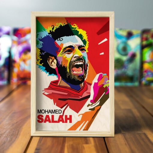 Mohamed Salah Wooden Pine Frame - Image 5