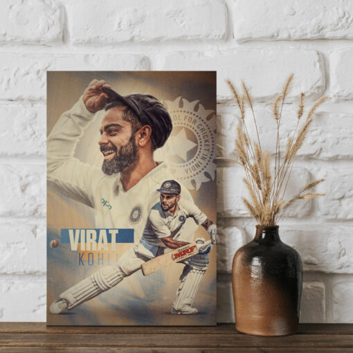 Virat Kohli Wood Print