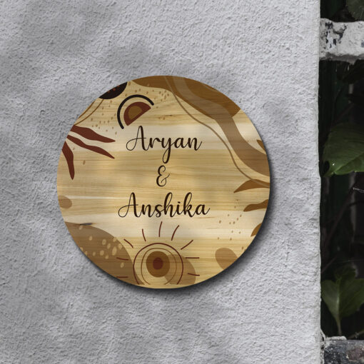 Customizable Wooden Name Plate