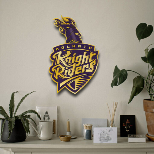 Handcrafted Wooden Kolkata Knight Riders Crest