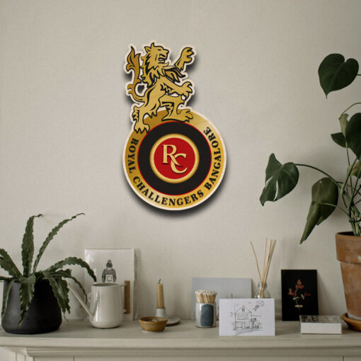 Royal Challengers Bengaluru Handcrafted Wooden Crest