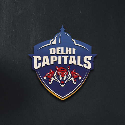 Delhi Capitals Handcrafted Wooden Crest | 12*12 Inches - Image 4