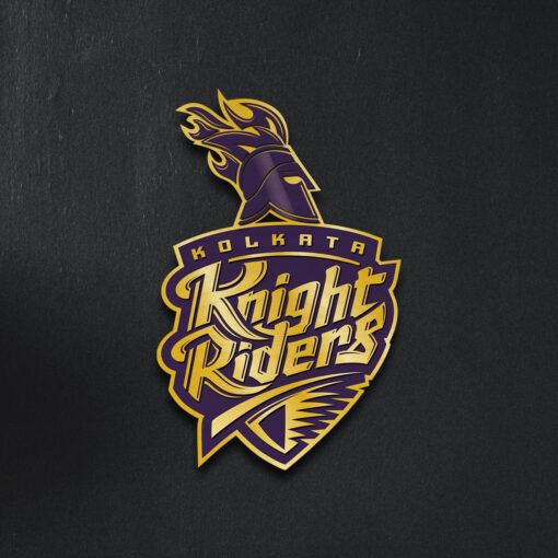 Handcrafted Wooden Kolkata Knight Riders Crest - Image 4