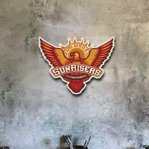 Sunrisers Hyderabad Handcrafted Wooden Crest - Image 5