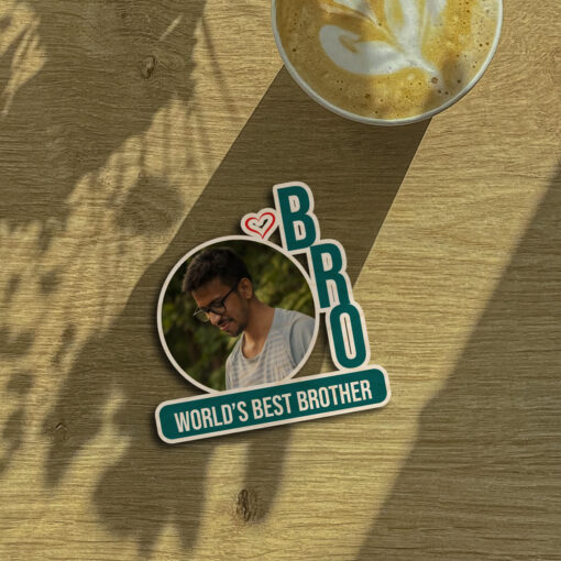 Personalized Brother Magnet | Wooden | 4*3 Inches - Image 2