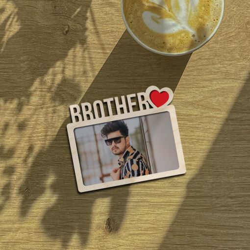 Brother Fridge Magnet | Personalized Wooden | 4*3.5 Inches - Image 6