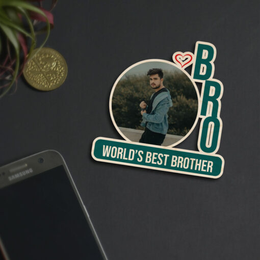 Personalized Brother Magnet | Wooden | 4*3 Inches - Image 3