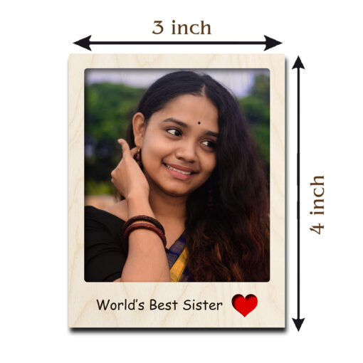 Personalized Sister Magnet | Wooden | 4*3 Inches - Image 6