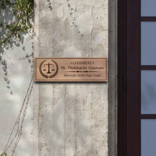 Personalized Lawyer Name Plate| Wooden - Image 4