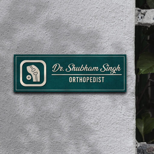 Personalized Orthopedist Wooden Name Plate