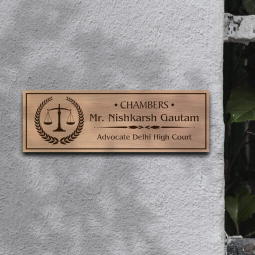 Personalized Lawyer Name Plate| Wooden - Image 5