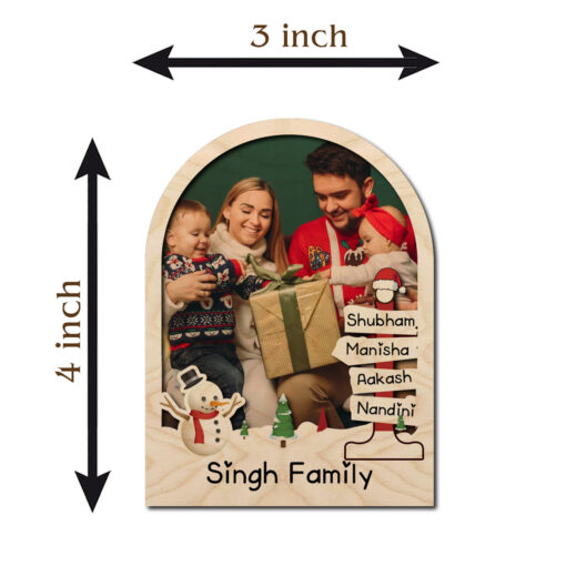 Festive Christmas Magnet | Customized &Amp; Personal | Wooden | 4X3 Inch - Image 7