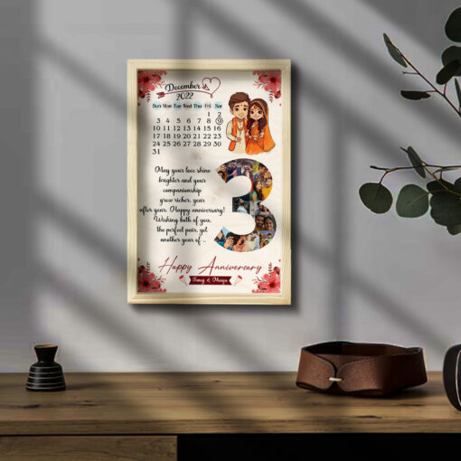 Anniversary Love'S Journey Wooden Frame | Personalized - Image 2