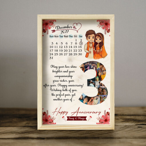 Anniversary Love'S Journey Wooden Frame | Personalized