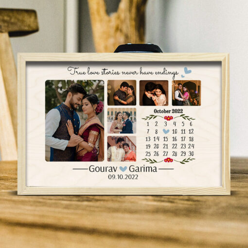 Endless Love Wooden Anniversary Wooden Frame | Personalized - Image 5