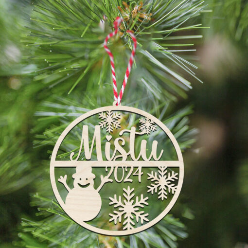 Christmas Laser Cut Wood Ornament | Personalized | 4 Inch - Image 7