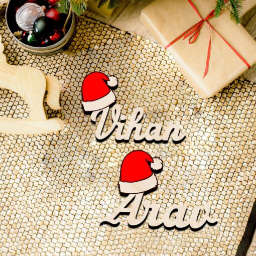 Christmas Wooden Name Fridge Magnets | Personalized | 3.5 Inch - Image 6