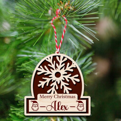 Cozy Cap Wooden Ornament | Personalized | 4 Inch - Image 2